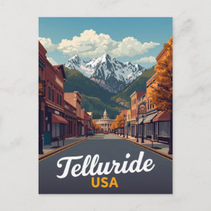 Telluride Colorado Main Street Berg Postkarte
