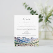 TELLURIDE COLORADO Mountain Reisedetails Card Einladung (Stehend Vorderseite)