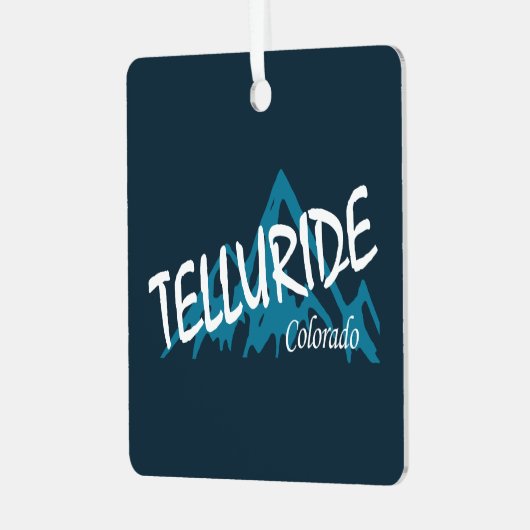 Telluride Colorado Ornament Aus Metall (Vorderseite links)