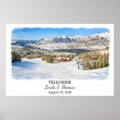 Telluride Colorado Poster, Aquarell, Maßgeschneide Poster (Vorne)