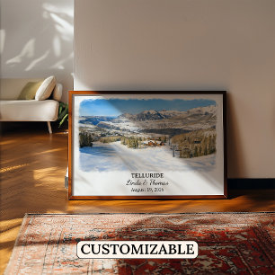 Telluride Colorado Poster, Aquarell, Maßgeschneide Poster