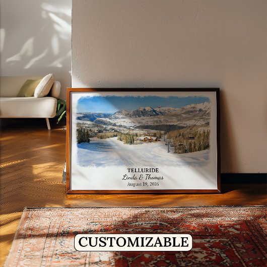 Telluride Colorado Poster, Aquarell, Maßgeschneide Poster