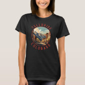 Telluride Colorado Retro Distressed Circle T-Shirt (Vorderseite)