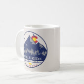 Telluride Colorado Retro Sunset Ski Souvenirs Kaffeetasse (Vorderseite Links)