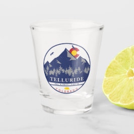 Telluride Colorado Retro Sunset Ski Souvenirs Schnapsglas