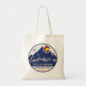 Telluride Colorado Retro Sunset Ski Souvenirs Tragetasche (Vorne)