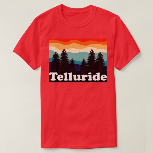Telluride Colorado Retro T-Shirt (Design vorne)