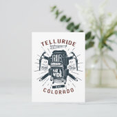 Telluride Colorado Rucksack Gear Retro Travel Postkarte (Stehend Vorderseite)