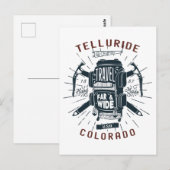 Telluride Colorado Rucksack Gear Retro Travel Postkarte (Vorne/Hinten)