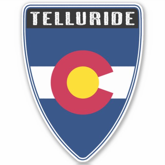 Telluride Colorado Shield Aufkleber (Vorderseite)
