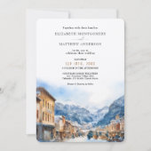 Telluride Colorado Ski Winter Wunderland Hochzeit Einladung (Vorderseite)