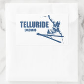 Telluride Colorado Skier Rechteckiger Aufkleber (Tasche)
