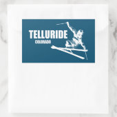Telluride Colorado Skier Rechteckiger Aufkleber (Tasche)