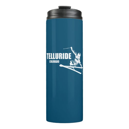 Telluride Colorado Skier Thermosbecher (Vorderseite)