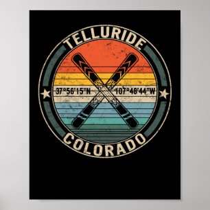 Telluride Colorado Skifahren Snowboarden Snow Mo Poster