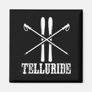 Telluride Colorado Skifahrer Skifahren Stöcke unte Magnet