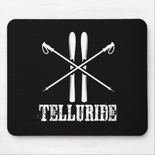 Telluride Colorado Skifahrer Skistöcke den Hang hi Mousepad