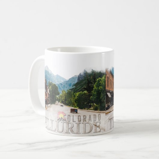 Telluride Colorado Skigebiete Kaffeetasse (Vorderseite Links)