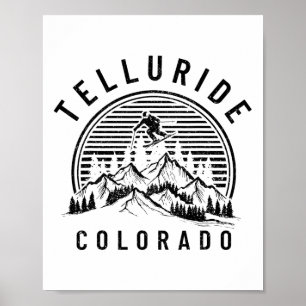 Telluride Colorado Skilift Skifahren Vintage Stolz Poster