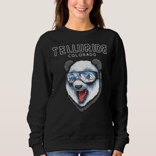 Telluride Colorado Usa Panda Ski Sweatshirt (Vorderseite)