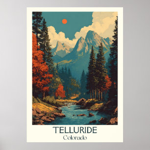 Telluride Colorado Vintag Box Canyon Poster