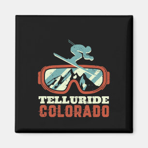 Telluride Colorado Vintag Retro Ski und Snowbo Magnet