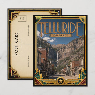 Telluride Colorado Vintage Art Deco Golden Age Postkarte