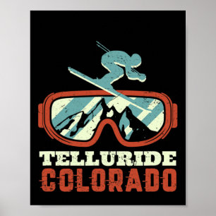 Telluride Colorado Vintage Retro Skifahren Und Sno Poster