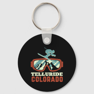Telluride Colorado Vintage Retro Skifahren Und Sno Schlüsselanhänger