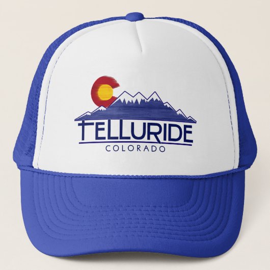 Telluride Colorado wood mountains hat Truckerkappe (Vorderseite)