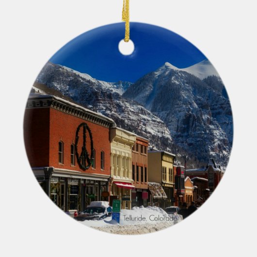 Telluride, Landschaftsbild Colorado Keramikornament (Hinten)