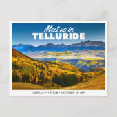 Telluride Mountain Wedding Save the Date Postcard Postkarte (Vorderseite)