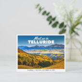 Telluride Mountain Wedding Save the Date Postcard Postkarte (Stehend Vorderseite)