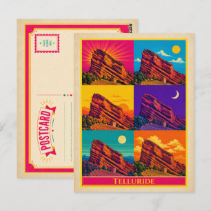 Telluride Postkarte Colorado Red Rock Vintage