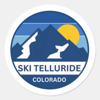 Telluride Ski Colorado Runder Aufkleber