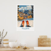 Telluride-Wandkunst Skiplakat 1 Poster (Küche)