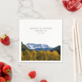 Telluride Wedding Custom Foto Cocktail Napkins Serviette (Beispiel)