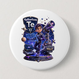 Tellurium-Charakter aus dem ATOMIVRA™-Universum Button