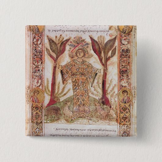 Tellus, von Exultet I, c.1030 Button (Vorderseite)