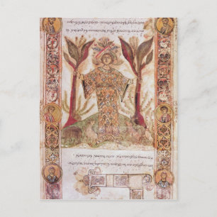 Tellus, von Exultet I, c.1030 Postkarte