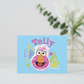 Telly Monster Spaß-Grafik Postkarte (Stehend Vorderseite)
