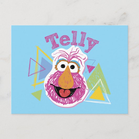 Telly Monster Spaß-Grafik Postkarte (Vorderseite)