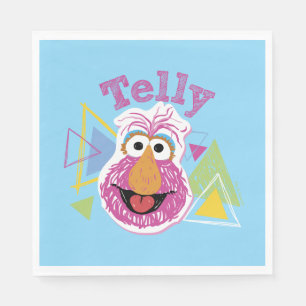 Telly Monster Spaß-Grafik Serviette