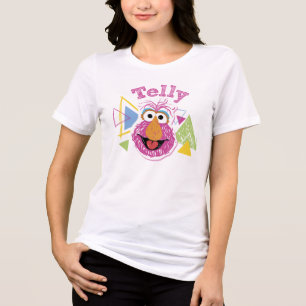 Telly Monster Spaß-Grafik Tri-Blend Shirt