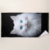 Telo Mare Gatto Bianco Strandtuch (Vorderseite)