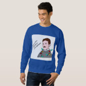 Telsa elektrisches Weihnachten Sweatshirt (Vorne ganz)