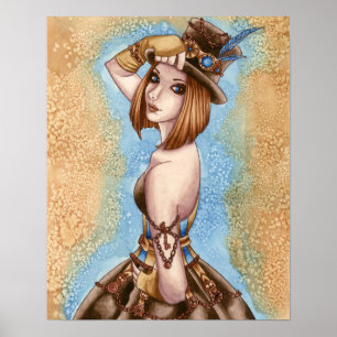 Telsa - Steampunk Kunst-Plakat Poster