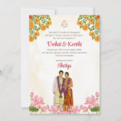Telugu Hochzeitskarten & Tamil Hochzeit lädt ein Einladung (Vorderseite)