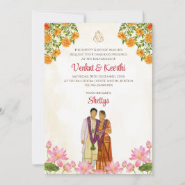 Telugu Hochzeitskarten & Tamil Hochzeit lädt ein Einladung