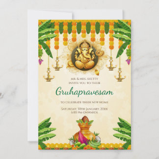 Telugu Housewarming laden Tamil Gruhapravesham ein Einladung